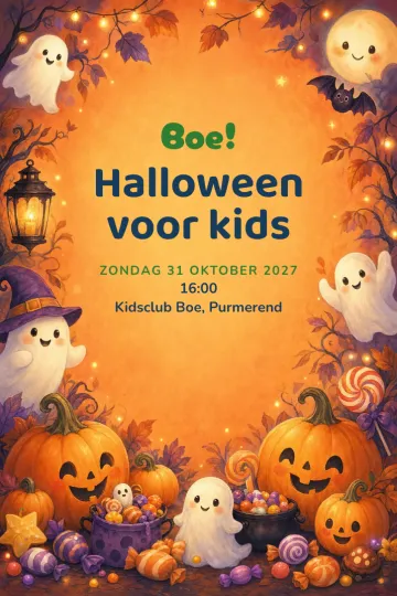 Uitnodiging Halloween, ontwerp Spookjesfeest